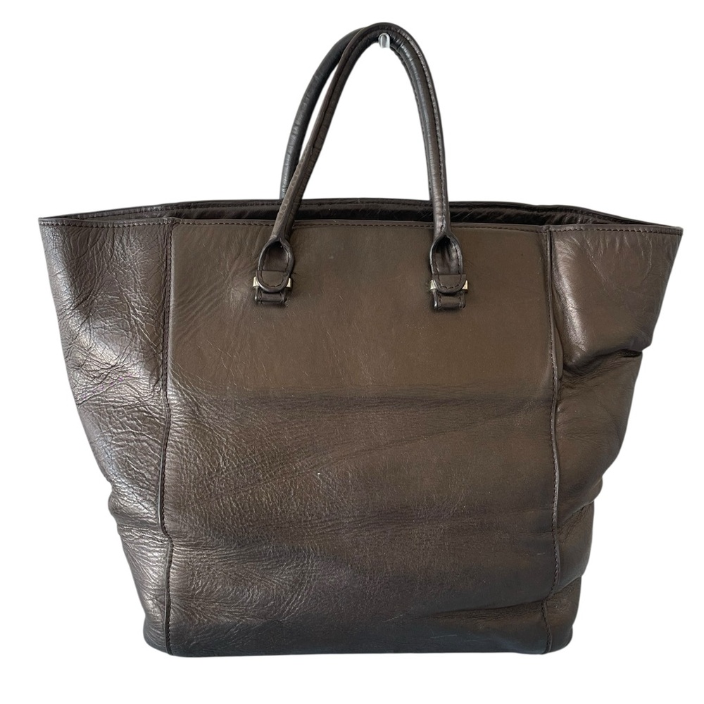 Victoria Beckham Brown Leather Tote Bag